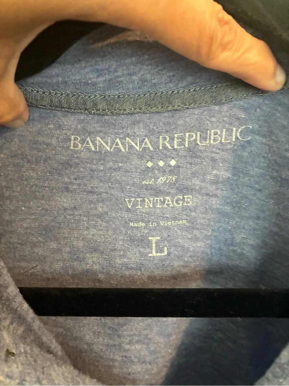 Banana Republic Men’s Light Heather Blue Polo